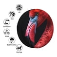 thumbnail image 4 of Naloa Closeup Red Flamingo Portrait PVC Leather Spare Tire Wheel Cover Spare Tire Cover, for Car Truck SUV Camper Trailer Universal Fit(14-17in)-15 inch, 4 of 6