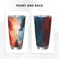 thumbnail image 3 of Salouo Red And Blue Sky Dragon Print 20oz Tumbler with Lid,Stainless Steel Vacuum Insulated Tumbler Durable Insulated Coffee Mug Thermal Cup with Splash Proof Sliding Lid-Straw Three-piece Set, 3 of 8
