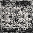 thumbnail image 1 of Unique Loom Portland Tone-on-Tone Design Rug 4' x 4' Square White/Black, 1 of 2