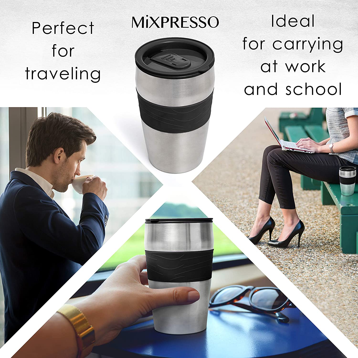 Mixpresso 1-Cup Personal Drip Coffee Maker with Travel Mug photo 2