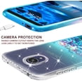 thumbnail image 5 of Cute Phone Case Bling for Alcatel Insight (Cricket) / TCL A1 A501DL Case [Full Cover Temper Glass] Liquid Glitter Shock Proof for Girls Women - Aqua/Clear, 5 of 5