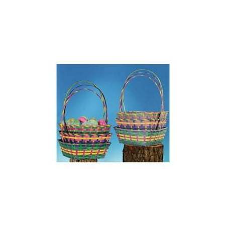 Fun World 228559 Square Easter Basket - 10 inch - Multi-colored