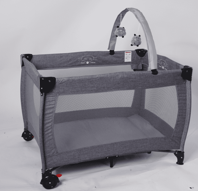 SACVON Portable Foldable Baby Playard with Carry Bag – Gray