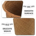 thumbnail image 3 of SEWCHICS Bedroom Wastebasket Woven Storage Basket Cattail Stem or Leaf 1Set, 3 of 8