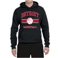 thumbnail image 2 of Wild Bobby City of Detroit DET Basketball Fantasy Fan Sports Unisex Hoodie Sweatshirt, Black, Medium, 2 of 5