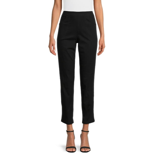 RealSize Women's Straight Leg Pull On Pants with Pockets - Walmart.com