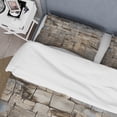 thumbnail image 4 of Designart "Hebrew Western Wall composition II" Religion & Spirituality Bedding Covert Set - Judaism Grey Spiritual Bed Set With 1 Sham, 4 of 6