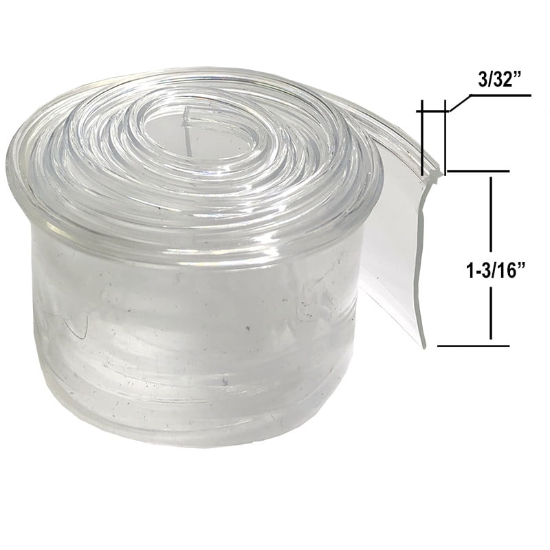 Clear 13/16" "Star Tip" Type Shower Door Bottom Seal and Sweep 36