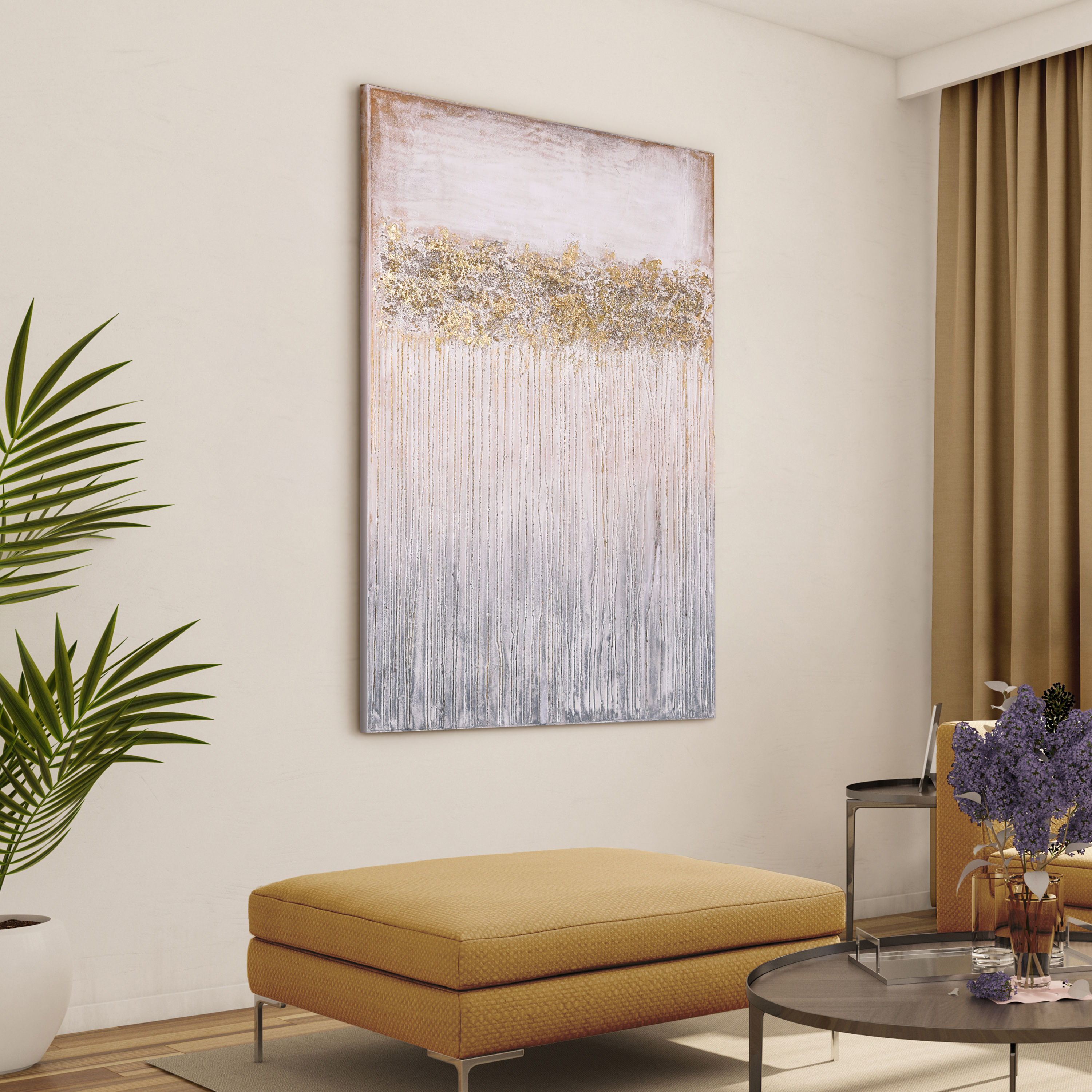 Empire Art Direct Dust Textured Metallic Hand Painted Wall Art, 40" x 60" x 1.5", Ready to Hang