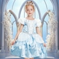 thumbnail image 2 of Girls Princess Dress Up Costume, Princesses 3 Pcs Sparkly Fancy Dresses Blue Pink Yellow Set for Toddlers Little Kids Christmas Birthday Party 3-4 Years, 2 of 6