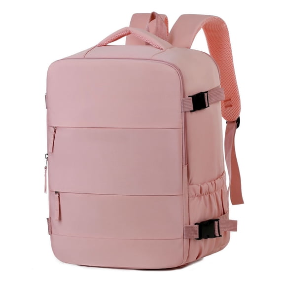 Travel Backpack for Women, Travel Backpack Carry on Flight Approved Fits 16" Laptop, Pink