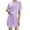 Purple, variant on GZWYHT Lounge Sets for Women Womens Pajama Sets Pajamas Set The Round Neck Three Suit Loose Fashion Leisure Home Wear Loungewear Sets Woman Comfy Sets for Women Clothing Black L