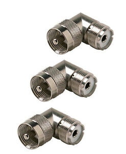 UHF Male PL-259 to UHF Female SO-239 L Shape Right Angle 90 Degree RF Coax Coaxial Adapter Connector（Pack of 4） Eifagur