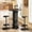 Black, variant on Tribesigns Industrial Round Bar Table with 2 barstools