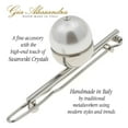 thumbnail image 5 of GA248 2.75 Inch Wedding Bridal Hair Barrette Slide-In Clip Silver and White Pearls, 5 of 5