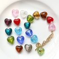 thumbnail image 3 of Nvzi 20 piezas de lindas cuentas de vidrio rojo, corazones de vidrio, cuentas dispersas perforadas, materiales para cuentas, joyas hechas a mano, aretes, pulseras, accesorios, 3 of 5