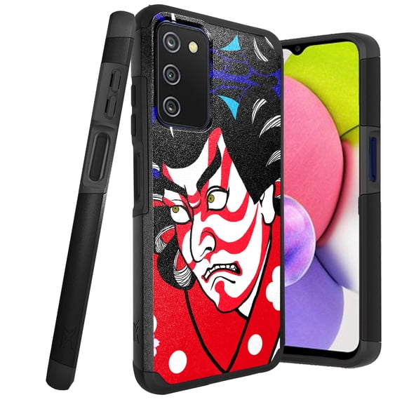 DALUX MetKase Hybrid Slim Phone Case Cover Compatible with Samsung Galaxy A03s (2022) 6.5 inch - Stripe Kabuki