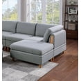 thumbnail image 5 of Living Room Furniture 8pc Sectional Sofa Set Light Grey Dorris Fabric Couch 3x Wedges 3x Armless Chair And 2x Ottomans, 5 of 9