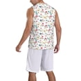 thumbnail image 2 of Sikiie Summer Floral Basketball Jersey Reversible Men's Mesh Athletic Sports Shirts Training Practice S-4XLMedium, 2 of 6