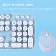 Arcwares Wireless Keyboard and Mouse Combo, Sweet Cute Style, 2.4GHz USB Ergonomic Keyboard, Compact Mouse for Computer, Laptop, PC Desktops, Mac