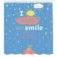 thumbnail image 3 of Funny Quote Happy Life Force Element Design Fabric Shower Curtain Set Extra Long, 3 of 3