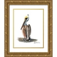 thumbnail image 1 of Shefranov, Olga 12x14 Gold Ornate Wood Framed with Double Matting Museum Art Print Titled - Beach Bird, 1 of 4
