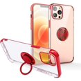thumbnail image 1 of IBAOLEA Étui Transparent avec Design de Support Anneau pour iPhone 13 Series (iPhone 13 Pro Max-Red) iPhone 13 Pro Max-Red, 1 of 6