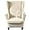 Beige, variant on SHANNA Waterproof Wingback Chair Cover, Stretch Jacquard Wing Chair Slipcovers 2 Piece, Wingback Armchair Sofa Furniture Protector, Dark Gray