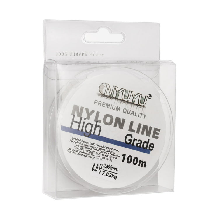 Uxcell 984FT 9lb 3.0# Fluorocarbon Coated Monofilament Nylon Fishing Line  String Wire Clear