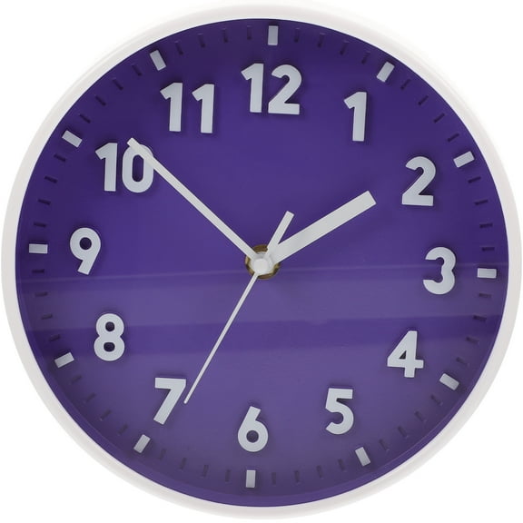 Masteelf  Round Wall Clock Home Accessory Small Clocks Digital with Timer Office