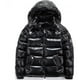 thumbnail image 1 of Chaqueta de plumón brillante Chaqueta de invierno para hombre Chaqueta de plumón con cuello alto y capucha, 1 of 5
