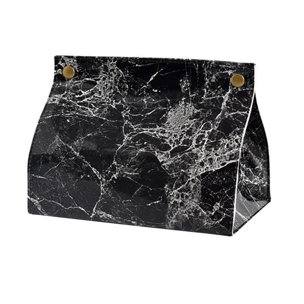 Caja de pañuelos Contenedor Inicio Servilleta de cuero de PU Bolsa de soporte de papel Caja de cosméticos Organizador de bolsas Guardurnaity HA3298-01B