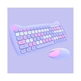 thumbnail image 5 of MOFII Wireless Keyboard Mouse Set Waterproof Colorful Ergonomic Low Power Consumption Typing 2.4G Kawaii Cat Computer Keyboard Mice Combos - Purple, 5 of 5