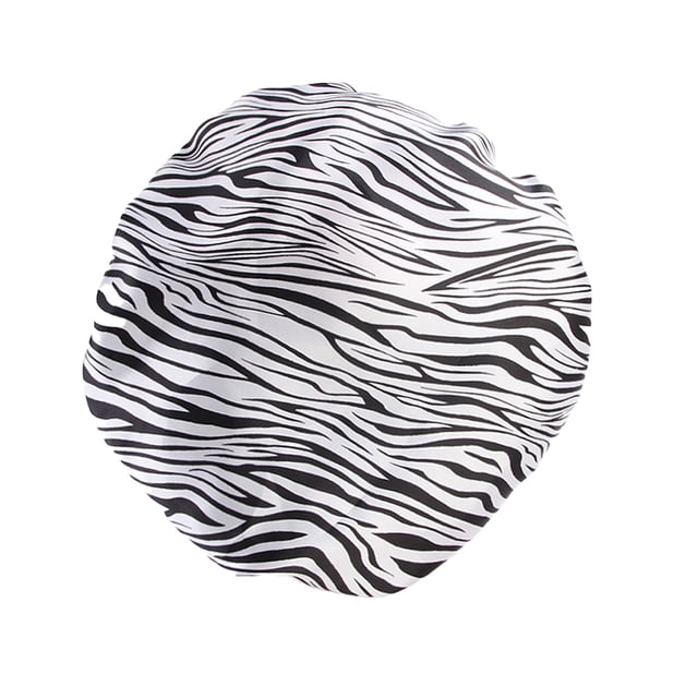 Capó de pelo ancho de ala de bronceado cabezal bufanda tapa de dormir de moda softness sombrero turbans cabeza cubierta de pelo envolturas para las mujeres Sleeping Zebra Stripes Scienceny AP008211-08