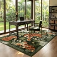 thumbnail image 7 of Beltran 8x10 Washable Tiger Area Rug – Vintage Safari Non Slip Carpet, Boho Green Print Rug for Large Living Room Open Floor Plan Bedroom, Easy Clean, 7 of 7