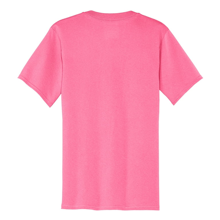 Mens Core Cotton V-Neck Tee Neon Pink S - Walmart.com