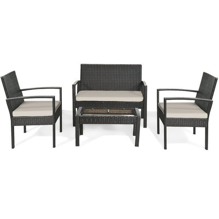 Gymax 4 Pc Rattan Patio Furniture Set Garden Lawn Sofa Cushioned Seat Wicker Canada - Gymax 4pc Rattan Patio Furniture Set Outdoor Wicker With Blue Cushion Gymax 4 Pc Rattan Patio Furniture Set Garden Lawn Sofa Cushioned Seat Wicker Canada - Gymax 4pc Rattan Patio Furniture Set Outdoor Wicker With Blue Cushion