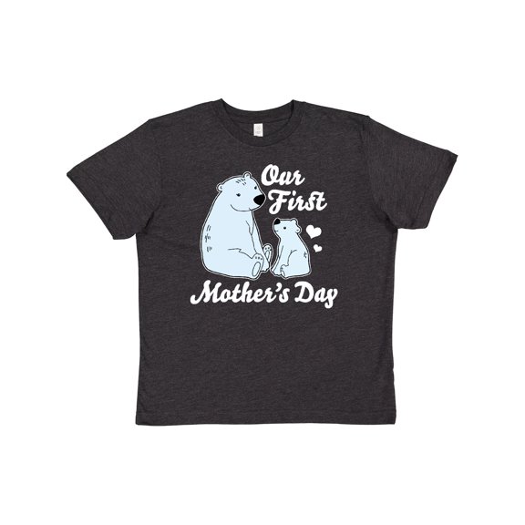 Inktastic Our First Mothers Day with Polar Bears Youth T-Shirt