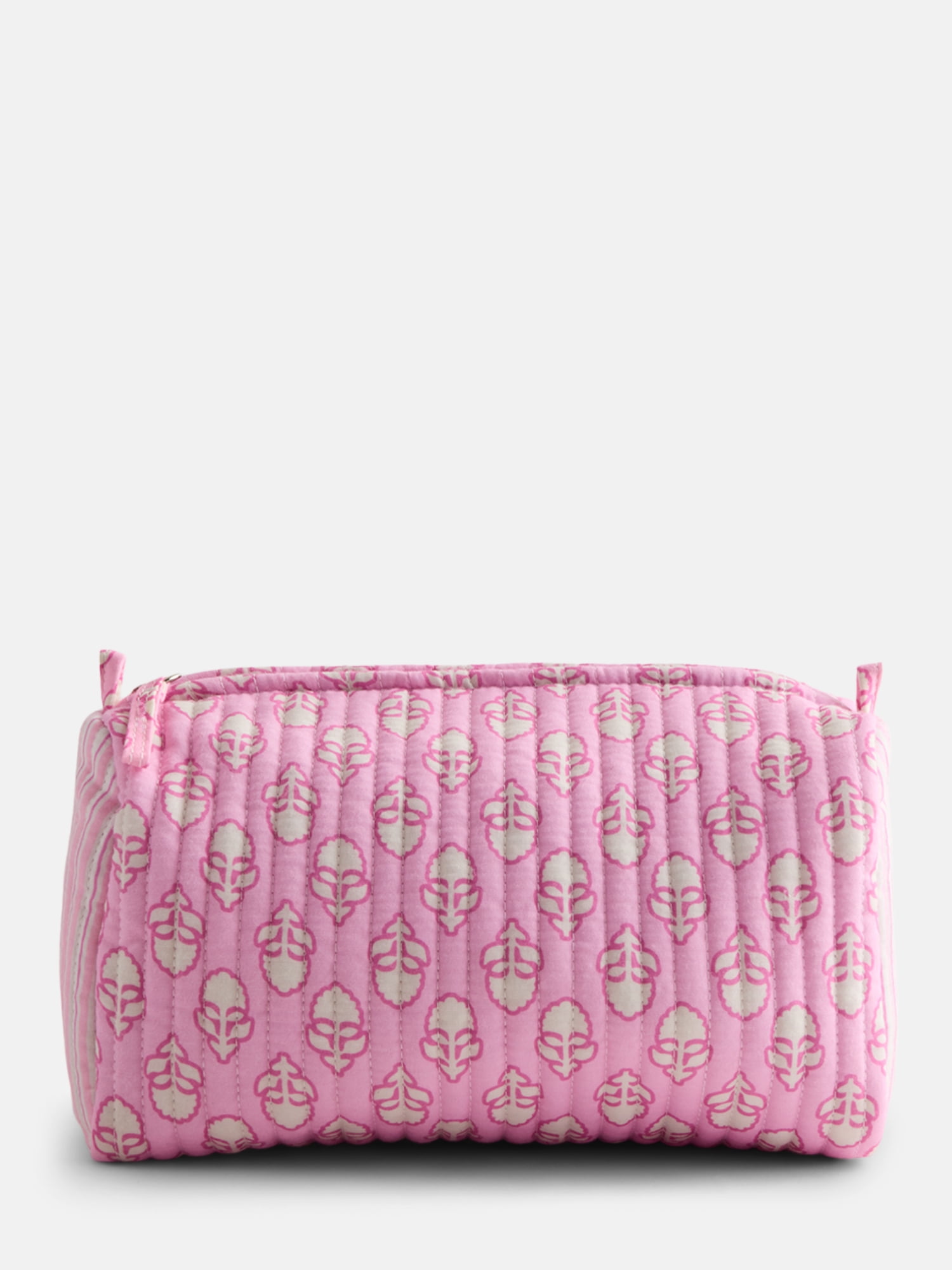 No Boundaries Quilted Pouch with Hair Scrunchie Set, 2-Piece, Women's, Pink Floral