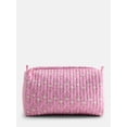 thumbnail image 2 of No Boundaries Quilted Pouch with Hair Scrunchie Set, 2-Piece, Women's, Pink Floral, 2 of 4