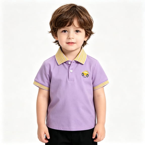XINXIAOO Boys Short Sleeve Striped Polo Shirt Collared Shirts for Tennis Sports Boys Uniform Shirts Toddler Size 12-18 Months