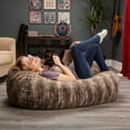 thumbnail image 5 of Jaxx Bean Bags Sofa Saxx Bean Bag Lounger, 4-Feet - Premium Luxe Synthetic Fur - Mountain Fox, 5 of 5