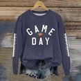 thumbnail image 4 of Game Day Sweatshirts Women Fall Fleece Sweatshirt Football Rugby T-Shirts Casual Game Day Fan Fleece Pullover Top, 4 of 5
