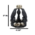 thumbnail image 3 of Gothic Wicca Quoth Trio Ravens Nevermore With Skulls Backflow Incense Burner, 3 of 9
