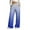 Blue, variant on WXLWZYWL Wide Leg Pants for Women Drawstring Baggy Casual Sweatpants Loose Fit Elasitc Waist Lounge Trousers Irish Pants 2024 Trendy