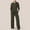 Army Green, variant on Save for Summer AXXD Womens Leggings Long Sleeve Zipper Turn-down Collar Bodycon Solid Wide Legging Jumpsuit Rompers With Pocket