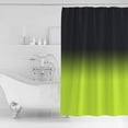 thumbnail image 2 of Gradient Color Shower Curtain Darkening Gray Lime Green Shower Curtains for Bathroom Curtain Sets with Hooks Waterproof Fabric Bath Curtain Small Stall Size 36" x 72", 2 of 6