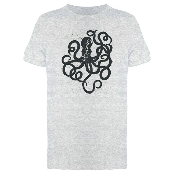 Black Octopus Silhouette T-Shirt Men -Image by Shutterstock, Male x-Large