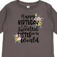 thumbnail image 4 of Inktastic Happy Birthday to the Sweetest Sister in the World Girls Long Sleeve Toddler T-Shirt, 4 of 5