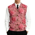 thumbnail image 5 of Valentine's Day Sweater Vest for Men V-Neck Sleeveless Button Up Cardigan Valentines Vest Sweater, 5 of 7